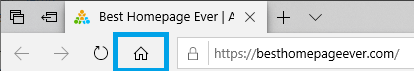 Microsoft Edge Homepage Button